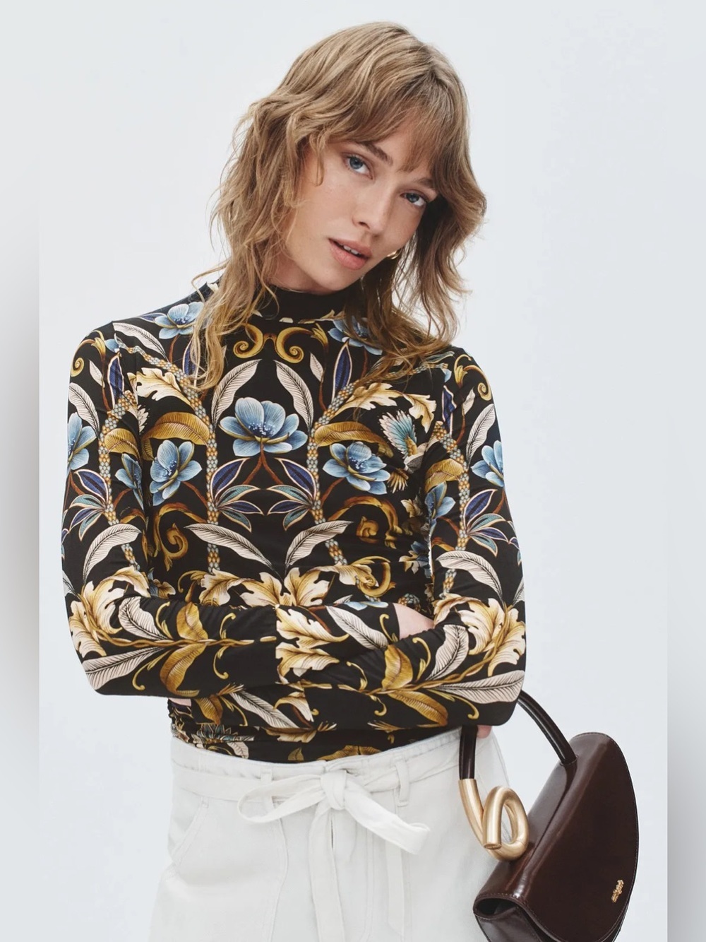*Flawed RTR Farm Rio Snake Garden Jersey Blouse (0296)